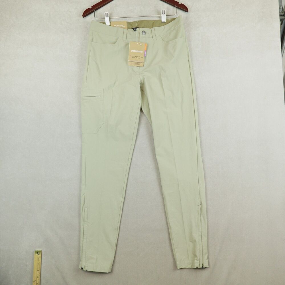 NWT Patagonia Skyline Traveler Cargo Pants Women8 Shale Stretch Ankle Zip